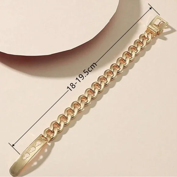 Silver Belt Chain Bracelet - Picture 2 of 2